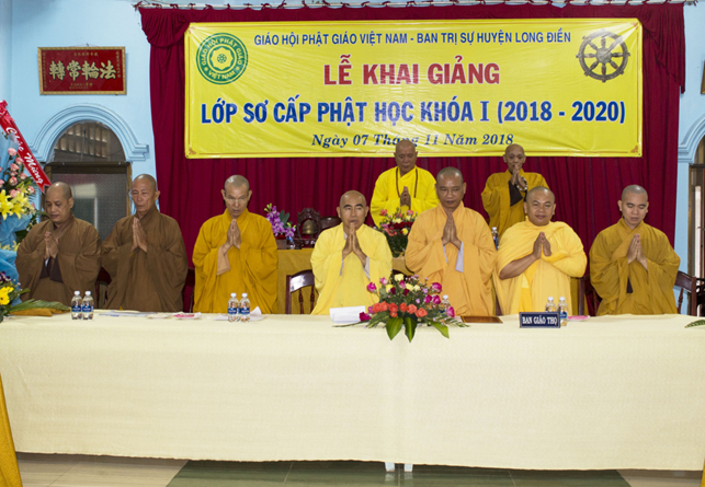 Phật Giáo Long Điền: Khai Giảng Lớp Sơ Cấp Phật Học Khóa I (2018-2020)